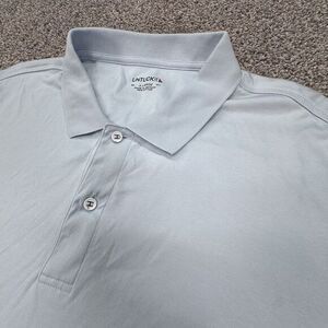 Untuckit Polo Shirt Men XL Extra Large Light Blue Short Sleeve Cotton Damaschino
